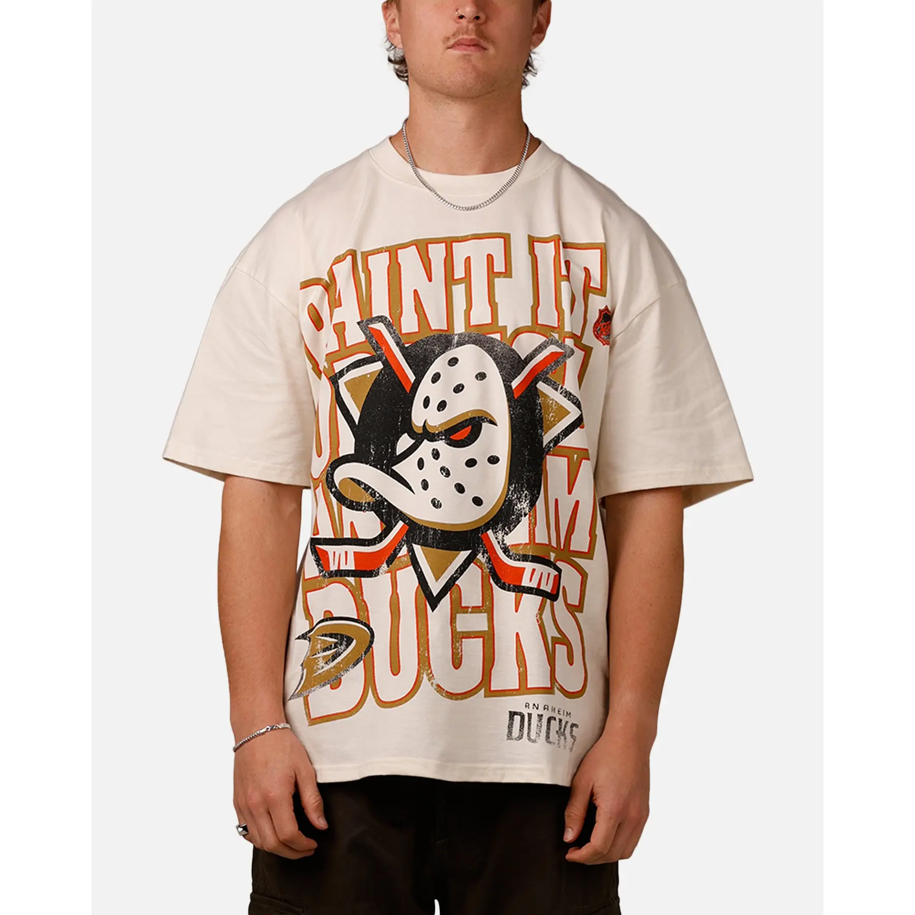 Culture Kings Anaheim Ducks Lets Go Ducks Vintage T-Shirt Off White