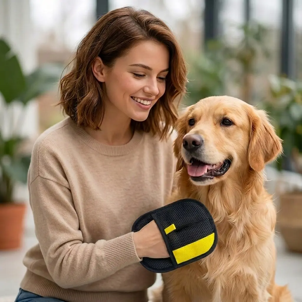 Pet Hair Removal Gloves, Electrostatic Pet Hair Remover, Reusable Cat&Dog Hair Remover for Couch, Furniture, Carpet, Car Seat, Pet Grooming Gloves