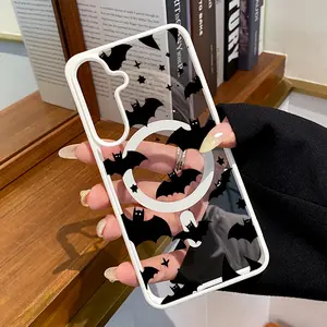 Magnetic Phone Case Compatible With Samsung Galaxy S26 S23 Ultra S24 Plus S25 Edge S22+ FE Bat Galaxy Pattern TPU Shockproof Anti-Scratch Stylish Smartphone Cover
