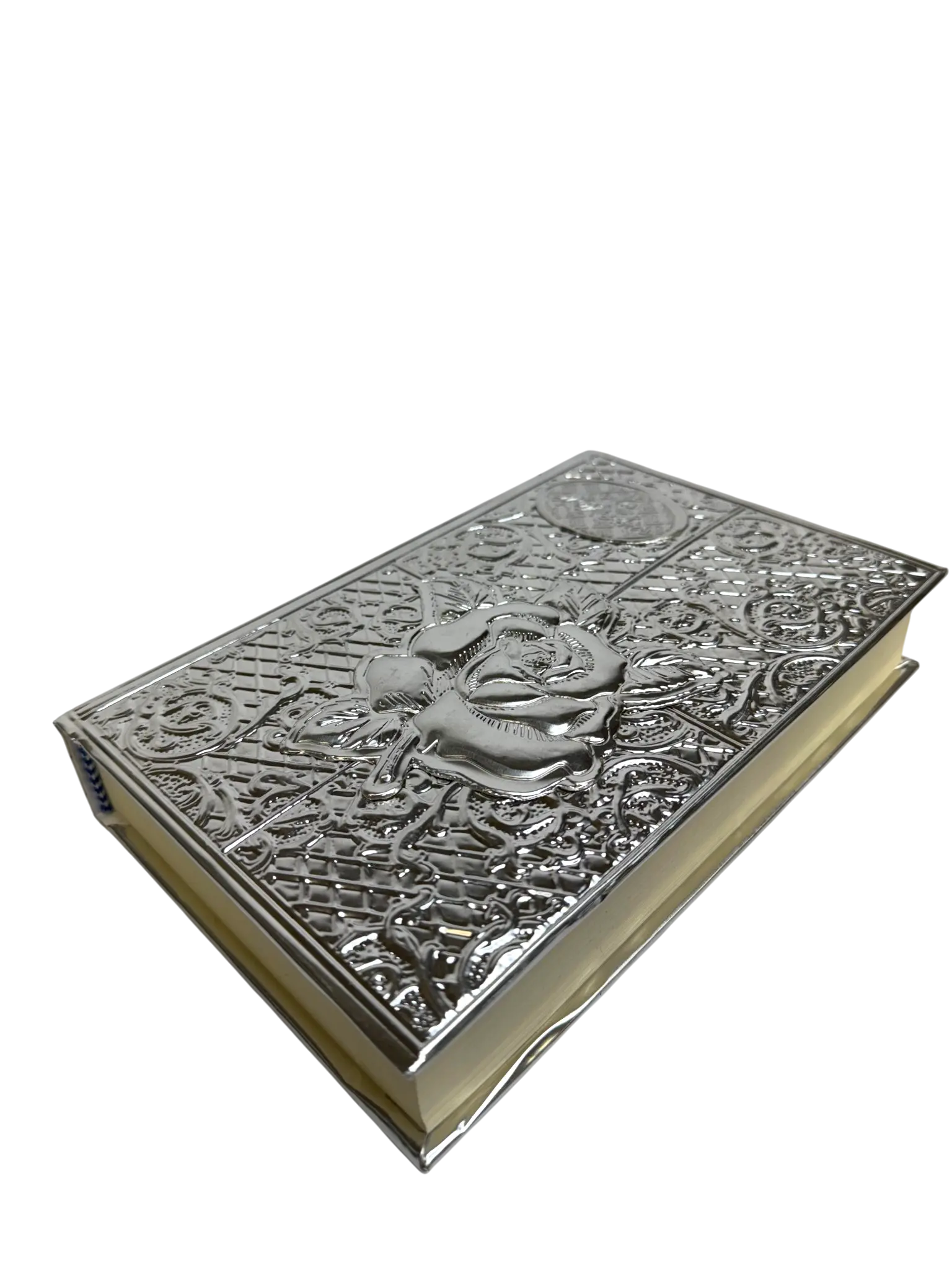 Biblia de Boda Rosa Plateada Elegante
