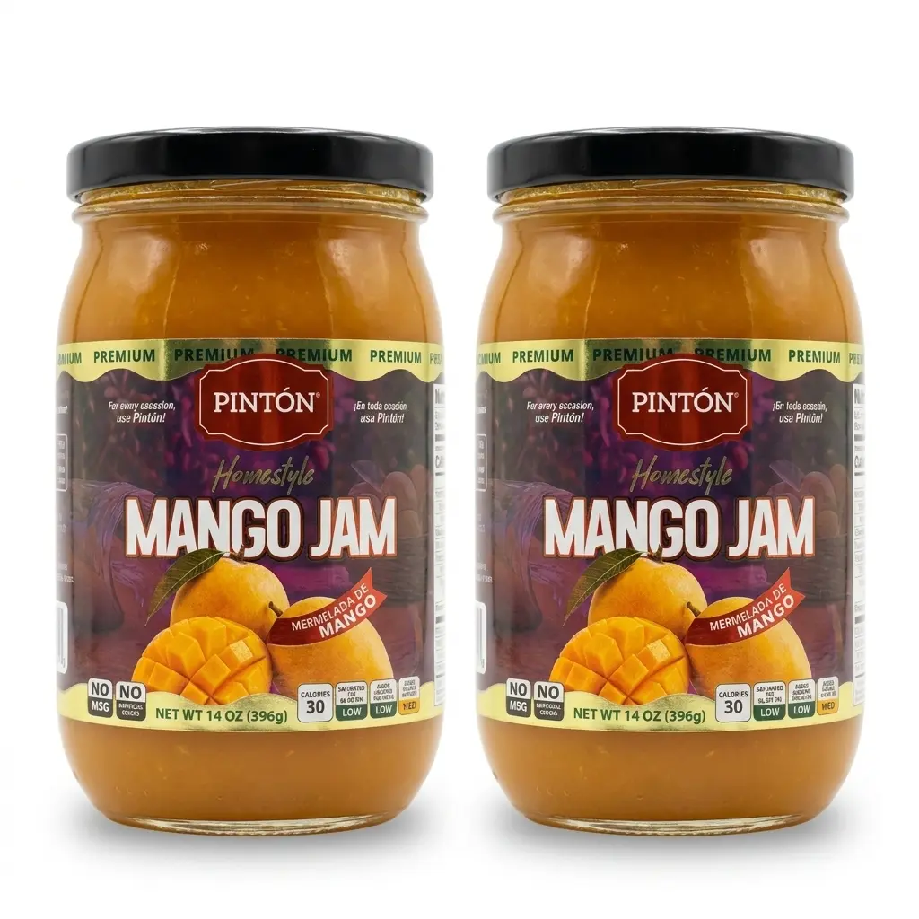 PINTON Homestyle Mango Jam – Mermelada de Mango | 14 oz (Pack of 2)