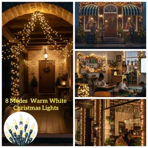 Soft White Christmas Light, Warm White Mini String Lights, 100 LED Connectable Waterproof 8 Modes Christmas Tree Lights for Indoor Outdoor Patio Garden Holiday Party Decorations fairy lights christmas light for christmas tree