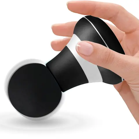 Handheld Vibratory Back Massager - USB-Powered ABS Relaxation Aid, Self Care Gadgets, 2.0in x 4.5in Ergonomic Grip, 6-Speed Adjustable Massage Devices, Silent Lightweight, 2H Use, Portable Black, Parents Daily Gift