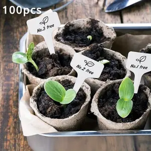 100pcs, Plastic Plant Type T Tag Nursery Garden Label Outdoor Garden Plant Label Outdoor Garden Plant Label, Waterproof Label, Reusable Plant Tag Hanging Tag Tag for Marking Plant Garden Household Items