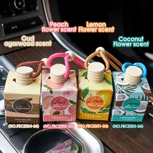 Car Air Freshener Hanging 4 Pack,  Air Freshener Essential Oil Diffuser, Long-Lasting Fragrance, Car air Fresheners for Women & Men Gift