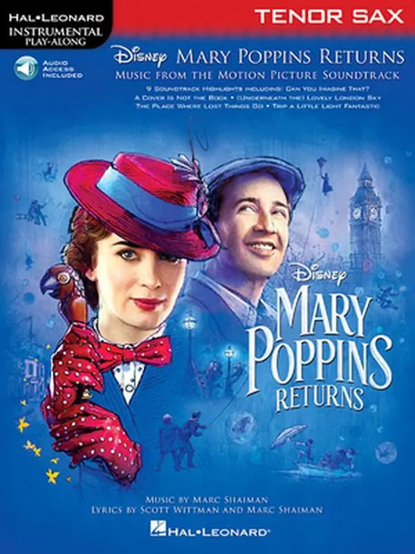 USED-Mary Poppins Returns for Tenor Sax: Instrumental Play-Along Series by Hal Leonard Corp. (Paperback)