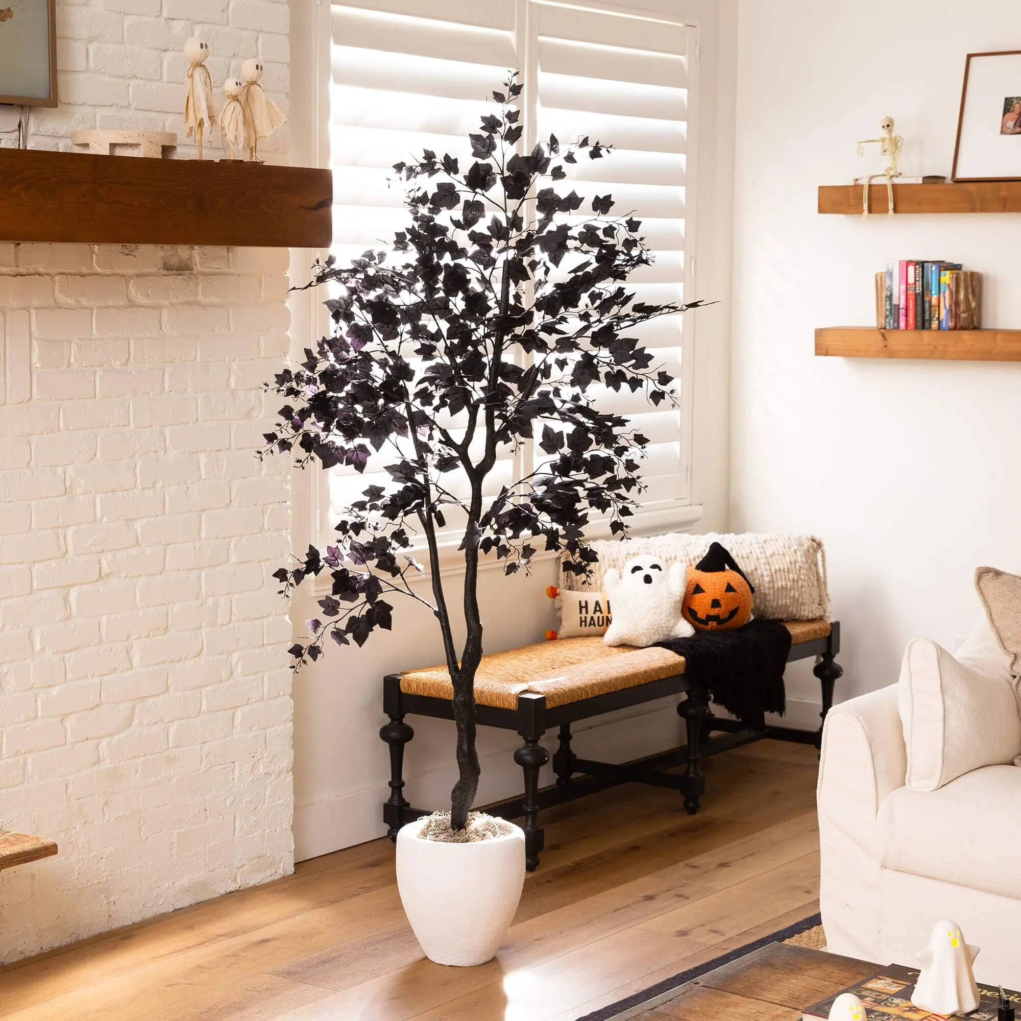 6-ft Artificial Black Maple Decorative Specialty Tree - Bendable Limbs, 6+ in Halloween Decor, DIY & Display House Accent for Festive Home Use, Decorative Specialty Tree Decor