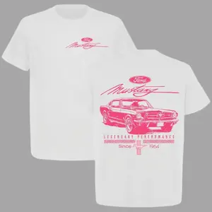 180g[100%cotton][ MADE IN US ]Ford Mustang 1964 Vintage T-Shirt, Classic Muscle Car Graphic Tee, Retro Car Shirt for Men, Gift for Vintage Car Lovers