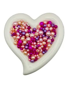 Vibrant Pearl Bead Mixes for Jewelry Phone Charms & More - Elegant Colors Black White Green - Versatile Beads for Crafting Personalizing - Smooth Finish Pearlized Effects