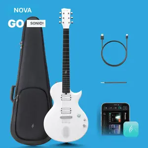 【Enya Nova Go Sonic Smart Electric Guitar】Carbon Fiber Guitarra with 10W Wireless Speaker, Onboard Presets, All in One Portable Rig for Street Performers & Home Studios, Christmas Gift, TikTokShopHolidayHaul