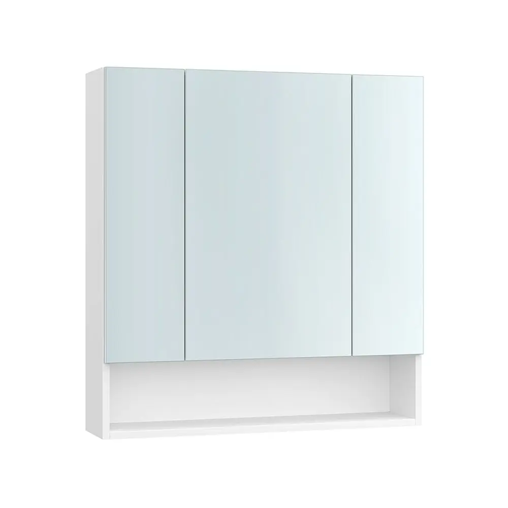 SONGMICS Medicine Cabinet Mirror, Bathroom Mirror with Storage, Bathroom Mirror Cabinet, Wall Mirror Cabinet, Open Compartment, Adjustable Shelves