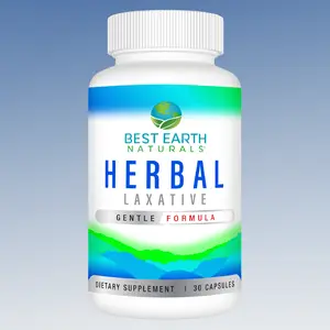 Best Earth Naturals Herbal Laxative – Gentle Formula with Aloe Vera, Senna, and Probiotics – 30 Capsules
