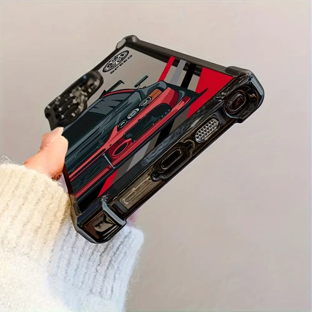 Popular Retro Fashion Racing Cars hone Case Suitable for Samsung Galaxy S25 S24 S23 S22 S21 S20 FE Ultra Plus Edge 4G 5G Anti Fall Transparent Soft Back Cover,  Retro Design, Lightweight Cover, Uv Printed Design, Samsung Users, Smartphone, Casing