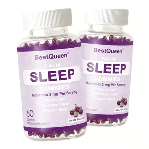Best Queen Dreamy Sleep Gummy ,Melatonin,Vitamin D, Magnesium, Lemon Balm Extract, Gelatin-Free, Vegan & Non-GMO,Melatonin,Gluten-Free, Non-GMO，Daily Supplement，Made in USA