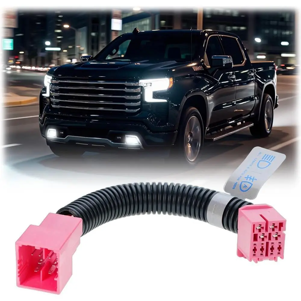 Auto Fogs Lamp Mod Harness Fog Lights Always On When Intellibeam Auto Headlamps On, Compatible with 2024-2026 GMC Sierra Chevy Silverado 2500 3500 1500 2022-2026 All Lights Mod Plug and Play Module