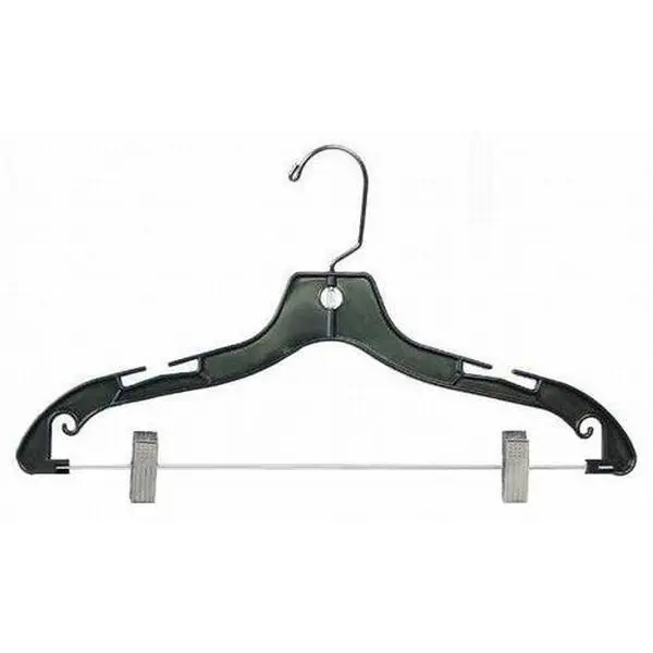 Black Plastic Suit Hangers w/Clips
