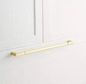 New 18" Satin Brass Lunata Solid Brass Appliance Pull by Signature Hardware