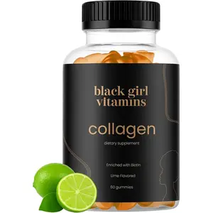 Collagen Gummies Lime, Hair Skin & Nail Support, with Vitamin C E & Biotin, Gluten Free, 60 Gummies