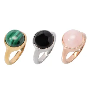 Oudisi Jewelry Semi Precious Ring Series Rose Quartz Ring For Ladie's Daily Wearing