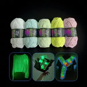 Glow in The Dark Yarn, 50g DIY Hand Knitting Yarn, Soft Smooth Crochet Yarn, DIY Handmade Knitting Supplies for Hat and Scarf Making