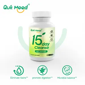 Quit Mood 15 Day Cleanse Dietary Supplement - 30 Capsules for Gut and Colon Support, Non-GMO, Made in USA, Promotes Digestion