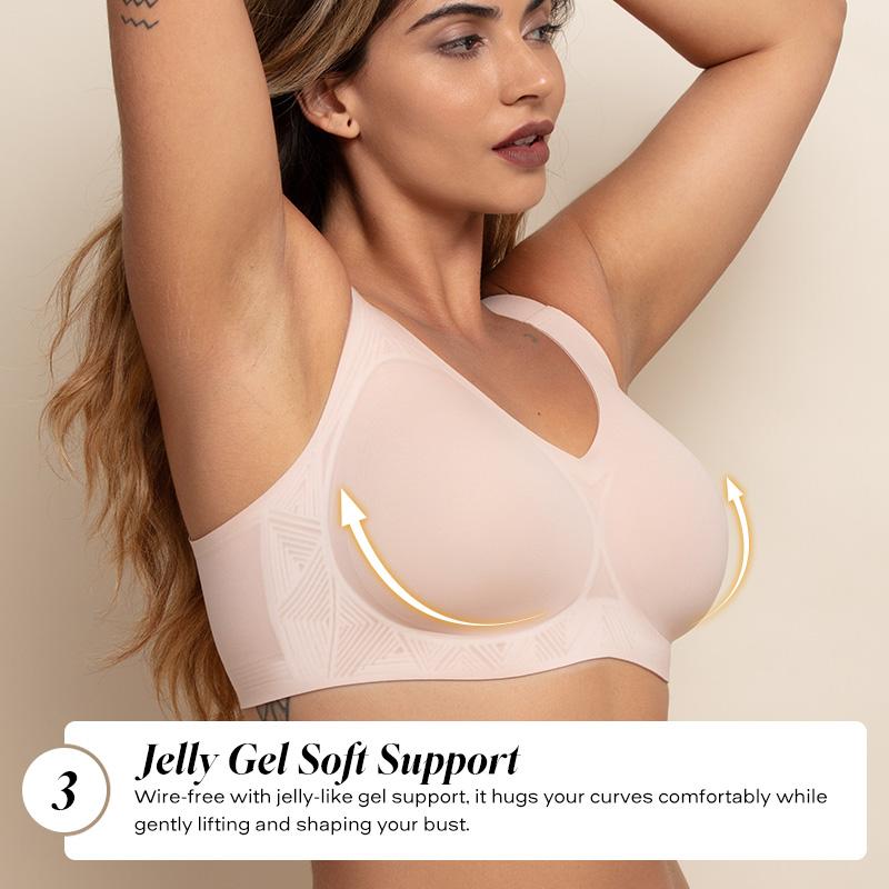 COMFELIE S-3XL Plus Size Wireless Bra for Women ,Seamless Bra with Support Bralette, Comfort Lightly Lined Full Coverage Bra EB061-62, 1 Pack