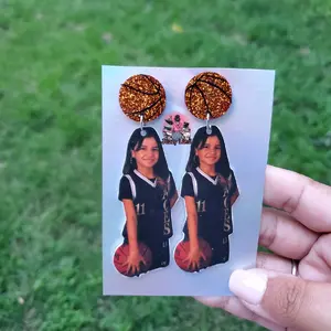 custom photo dangled earrings