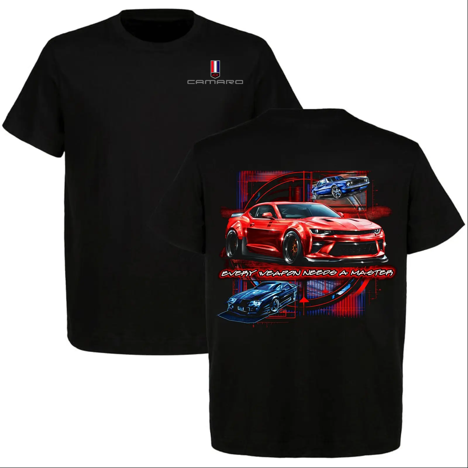 Camaro ZL1 6th Gen Muscle Car Graphic T-Shirt, 2016-2023 Performance Racing Car Tee, American Street Racing Shirt for Car Lovers, Gearhead Gift