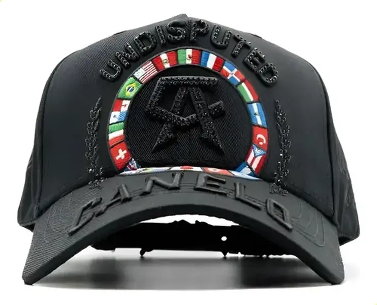 Dandy Hats x Canelo Álvarez Undisputed black snapback cap with signature 3D embroidered details