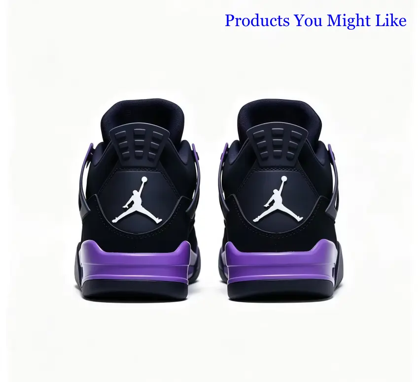 Retro High-Top Sneakers - Brand New With Original Shoe Box, Bold Black-Purple Color Blocking, Breathable Grid Mesh Accents, Shock-Absorbing Cushion Midsole, Trendy Street-Wear Collectible Accessory