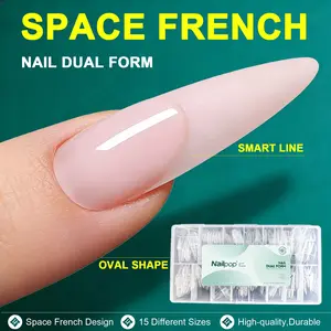 150pcs Space French Nail Dual Forms - Multiple Styles, Precise Scale, Beginner Friendly, DIY/Salon