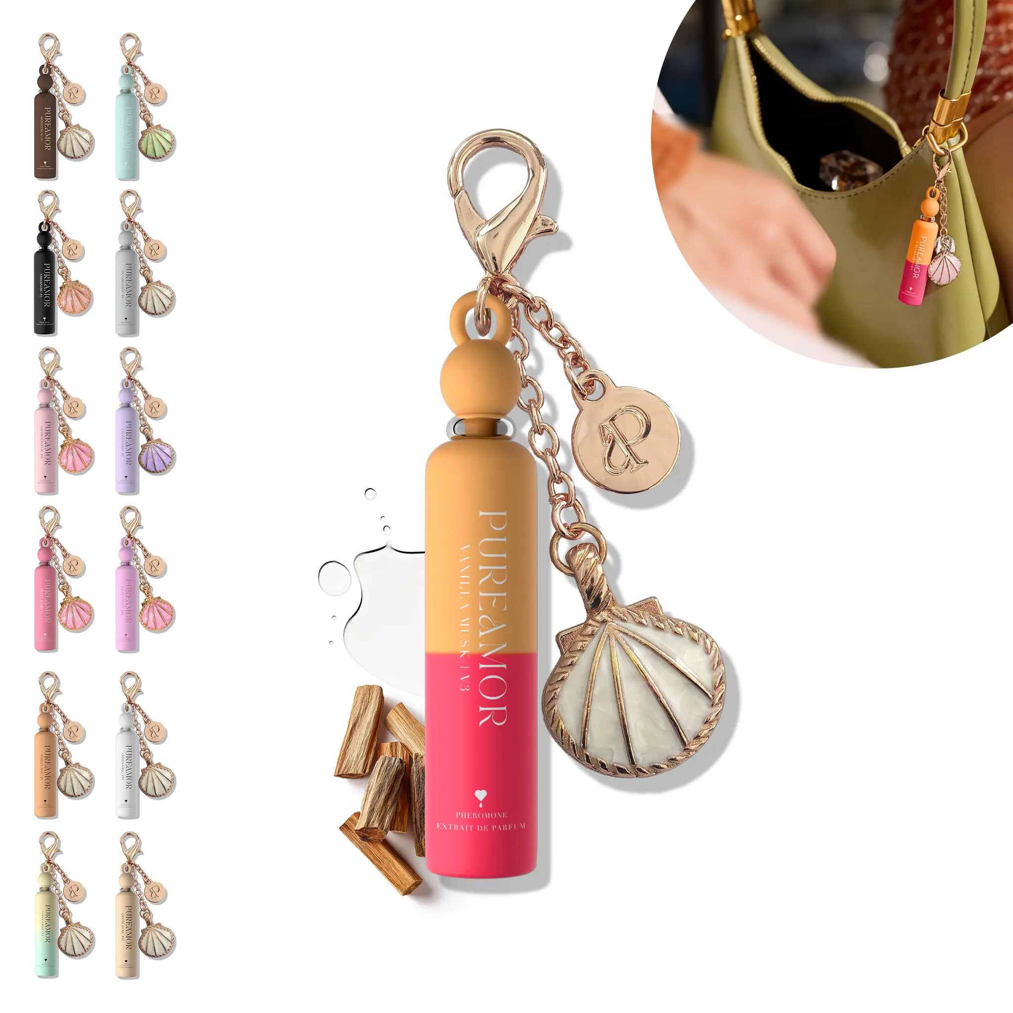 PureAmor Mini Keychain Perfume (2ml) - 8+ Hour Long Lasting
