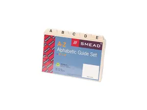 Smead 56076 Self-Tab Card Guides, Alpha, 1/5 Tab, Manila, 4 x 6, 25/Set