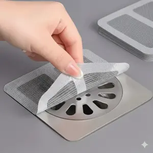 Disposable Shower Drain Hair Catcher 10 Pack Instant Clog Prevention Peel and Stick Mesh Filters Easy to Use No Tools Required