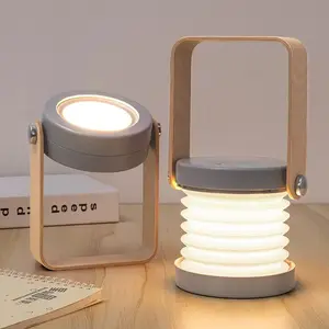LED Night Light Portable Lantern Lamp Foldable Touch Dimmable Reading USB Rechargeable Gift Bedroom Table Desk Lamp