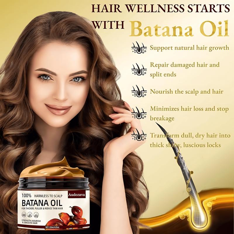 Batana Oil from Honduras – Fuller, Thicker Hair for Women & Men, Silky Conditioning, Frizz Control & Color Care Damaged Healthier