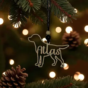 Custom Dog Ornament - GSP, Labrador, Wirehaired Pointer - Personalized Pet Name