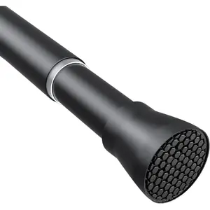 Tension Curtain Rod Black Tension Rod 28 To 48 Inch Spring Curtain Rods Non Slip Tension Rods 1pcs For Windows No Drilling Adjustable Tension Rods of Curtains Window Closet Kitchen Wardrobe