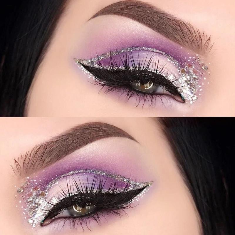 1PC Waterproof Diamond Shiny Eye Liners Eyeshadow 5-color Sequins Makeup Smooth Mini Fine Brush Eyeliner Shine and Head Cosmetic Lipliner