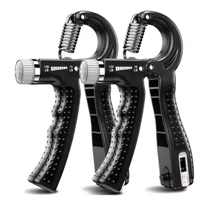 Hand Grip Strengthener 2 Pack Adjustable Resistance 10-130 lbs Forearm Exerciser，Grip Strength Trainer for Muscle Building and Injury Recovery for Athletes