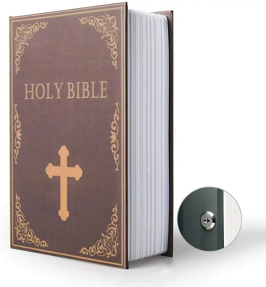 Small Sized Diversion Book Safe Storage Box, Dictionary   Box With  Combination Lock/Key (Key, )