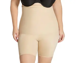 INSTANT FIGURE Plus Size Hi-Waist Shorts Shapewear WSH4171C – Tummy Control Slimming Compression Shorts for Women, High Waist Muffin-Top Eliminator, Booty-Lifting Body Sculpt Shorts with 4-Way Stretch Nylon Spandex, Invisible Under Clothes, Made in USA