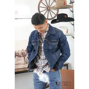 COWBOY LEVI'S DARK BLUE TRUCKER JACKET-723340322