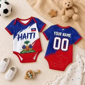 Baby clothes #Haiti for boy personliesed | Custom Name Number Infant Football Jersey | Swiss Fan Baby Outfit | Swiss Romper Gift