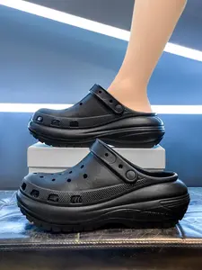 Unisex Thick Sole Puff Hole Shoes, Casual Comfortable Non-slip Slides, Non Slip Clogs for Summer Beach and Home Use, Soft Comfy Slippers for Indoor & Outdoor, Footwear
