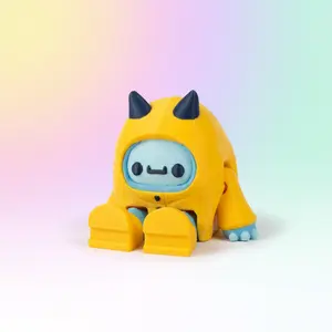 Rainy Day Yeti - Frostbite #035 | 3D Printed Articulated Figurine | Kawaii Collectible Desk Decor Gift