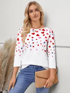 Women's Casual Round Neck Long Sleeve Top, Ladies Fashionable Loose-Fitting Blouse, Comfortable Daily Wear Shirt