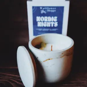 Nordic Nights Concrete Candle