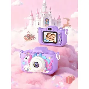 Kids Camera with Selfie Mode – HD Video Camcorder with Cute Silicone Case,Perfect Birthday or Holiday Gift for 3–12 Year Old Boys & Girls