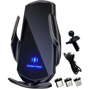 Q3 Smart Sensor Car Phone Wireless Charger, 15W Fast Charging, Auto-Clamping Car Phone Holder, Air Vent Phone Holder, Price Optimized